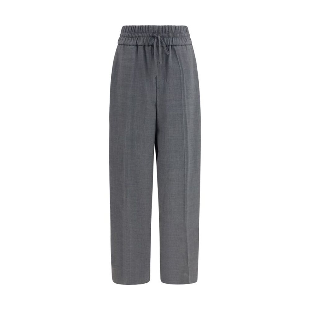 Ami Paris Men Wool Pants With Elasticated Waist